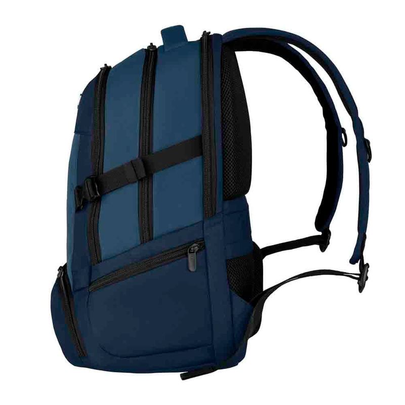 Mochila Running Virtual Hero – 3 Compartimentos, Puerto USB, Acolchada, Color Azul Oscuro